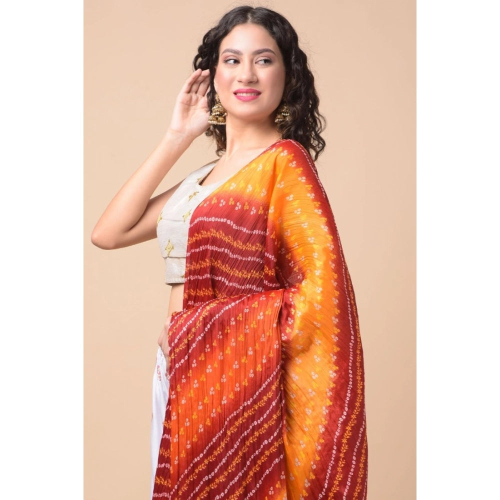 Women's Chanderi Printed Dupatta (Multicolor, Length: 2.25 to 2.50 Mtr)