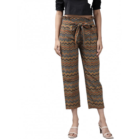 Women's Casual Printed Cotton Trouser Pant (MultiColor)
