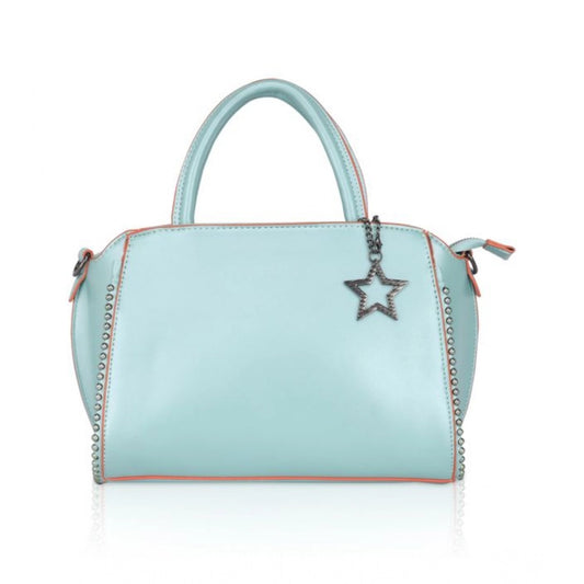 Women's Faux Leather Metal Beads Handbag (Green)