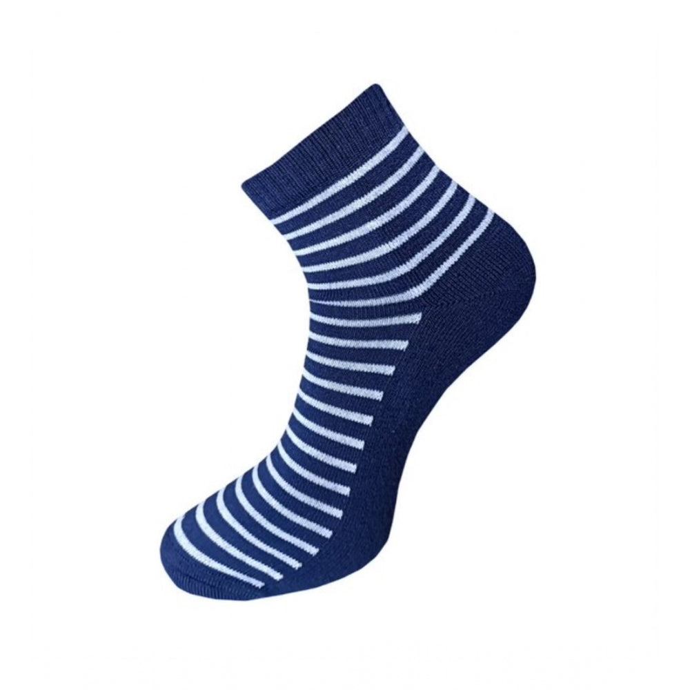 3_Pair Set Unisex Casual Cotton Printed Ankle Length Socks (Multicolor)