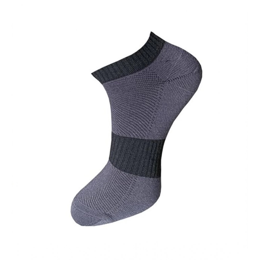 3_Pair Set Unisex Casual Cotton Solid Ankle Length Socks (Multicolor)