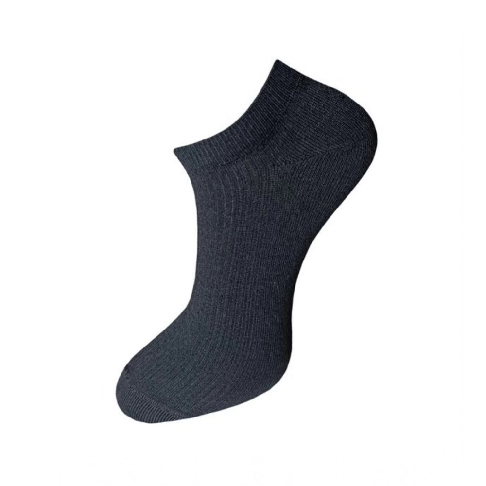 3_Pair Set Unisex Casual Cotton Solid Ankle Length Socks (Multicolor)