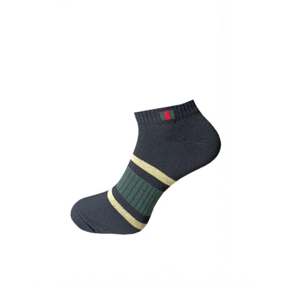 3_Pair Set Unisex Casual Cotton Printed Ankle Length Socks (Multicolor)