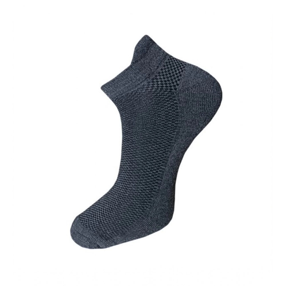 3_Pair Set Unisex Casual Cotton Solid Ankle Length Socks (Multicolor)
