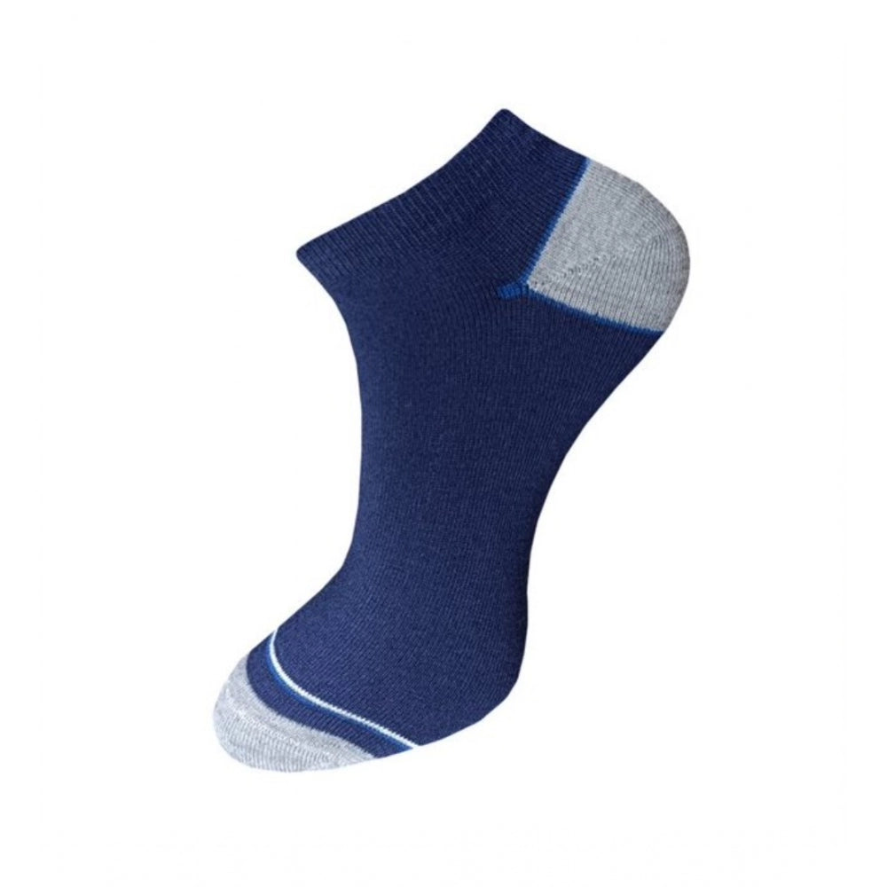 3_Pair Set Unisex Casual Cotton Solid Ankle Length Socks (Multicolor)
