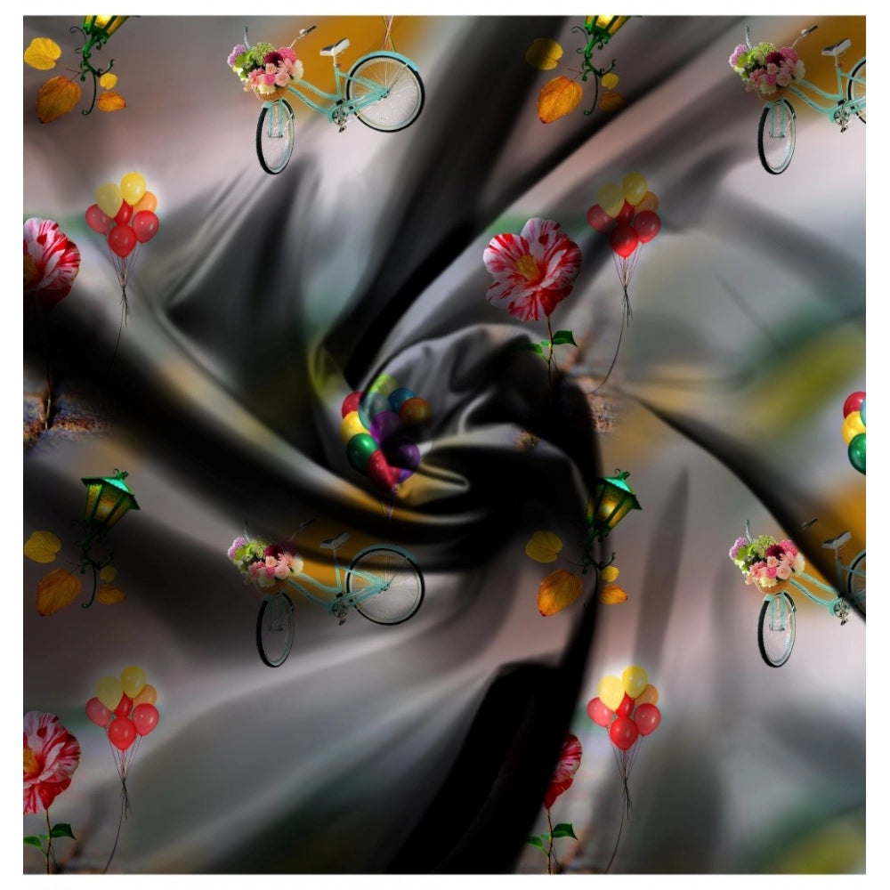 Men's Casual Floral Printed Cotton Blend Unstitched Shirt Fabric 1.6 Mtrs (Multicolor)