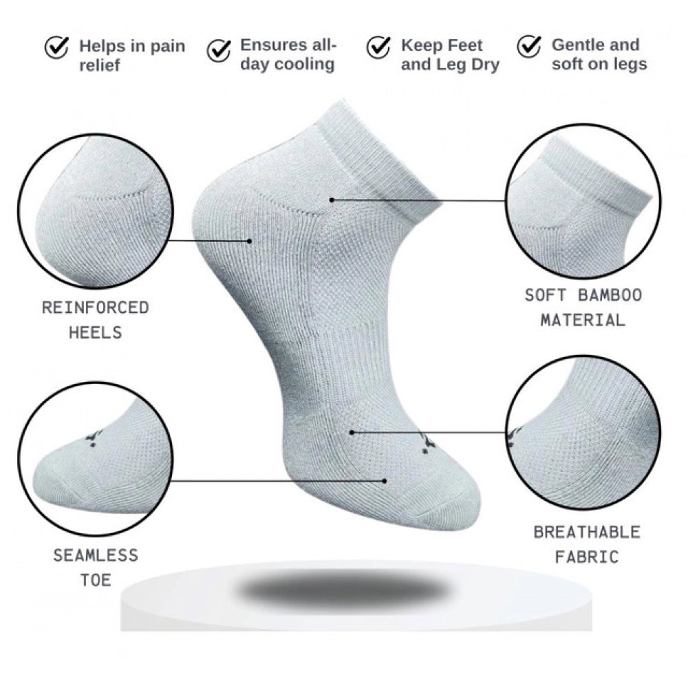 3_Pair Set Unisex Casual Cotton Printed Low Cut Socks (Multicolor)