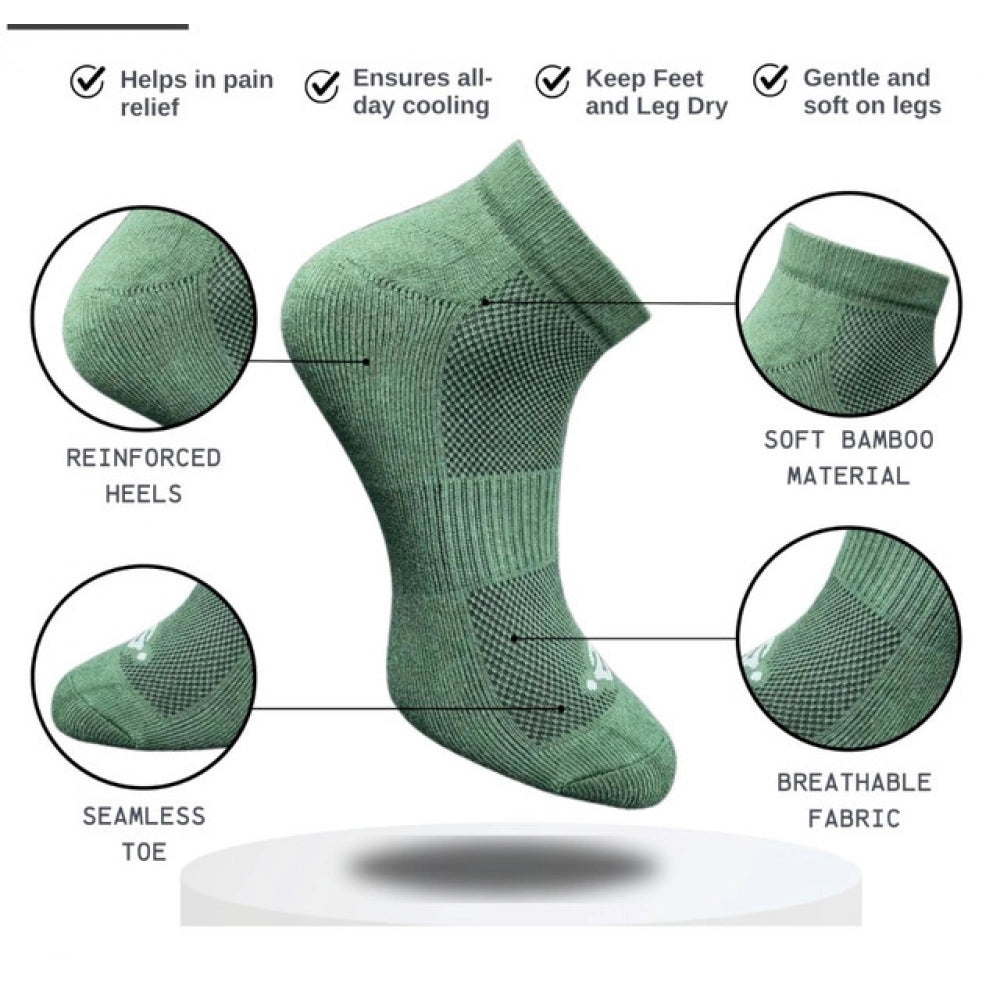 3_Pair Set Unisex Casual Cotton Printed Low Cut Socks (Multicolor)