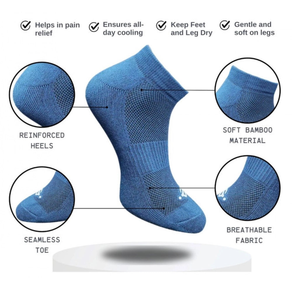 3_Pair Set Unisex Casual Cotton Printed Low Cut Socks (Multicolor)