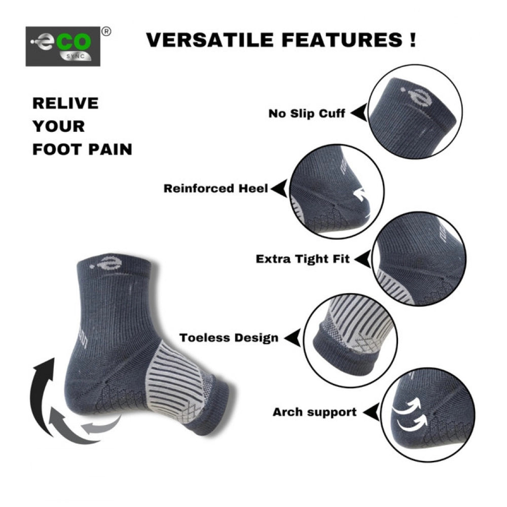 3_Pair Set Unisex Casual Cotton Printed Ankle Length Support Socks (Multicolor)