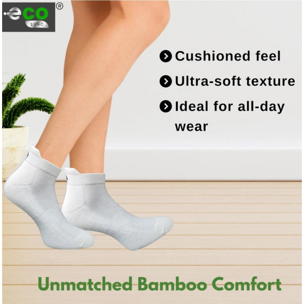 4_Pair Set Unisex Casual Cotton Printed Ankle Length Socks (Multicolor)