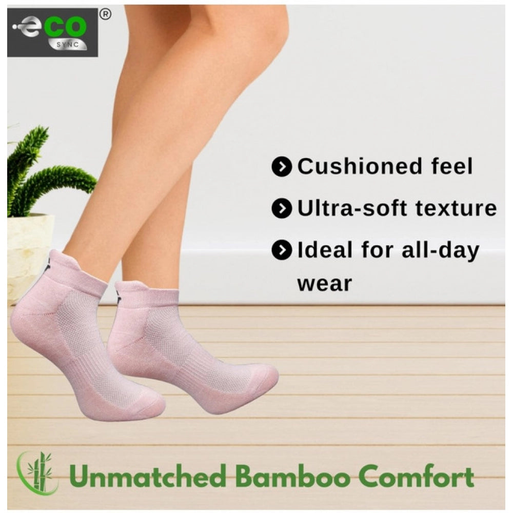 4_Pair Set Unisex Casual Cotton Printed Ankle Length Socks (Multicolor)