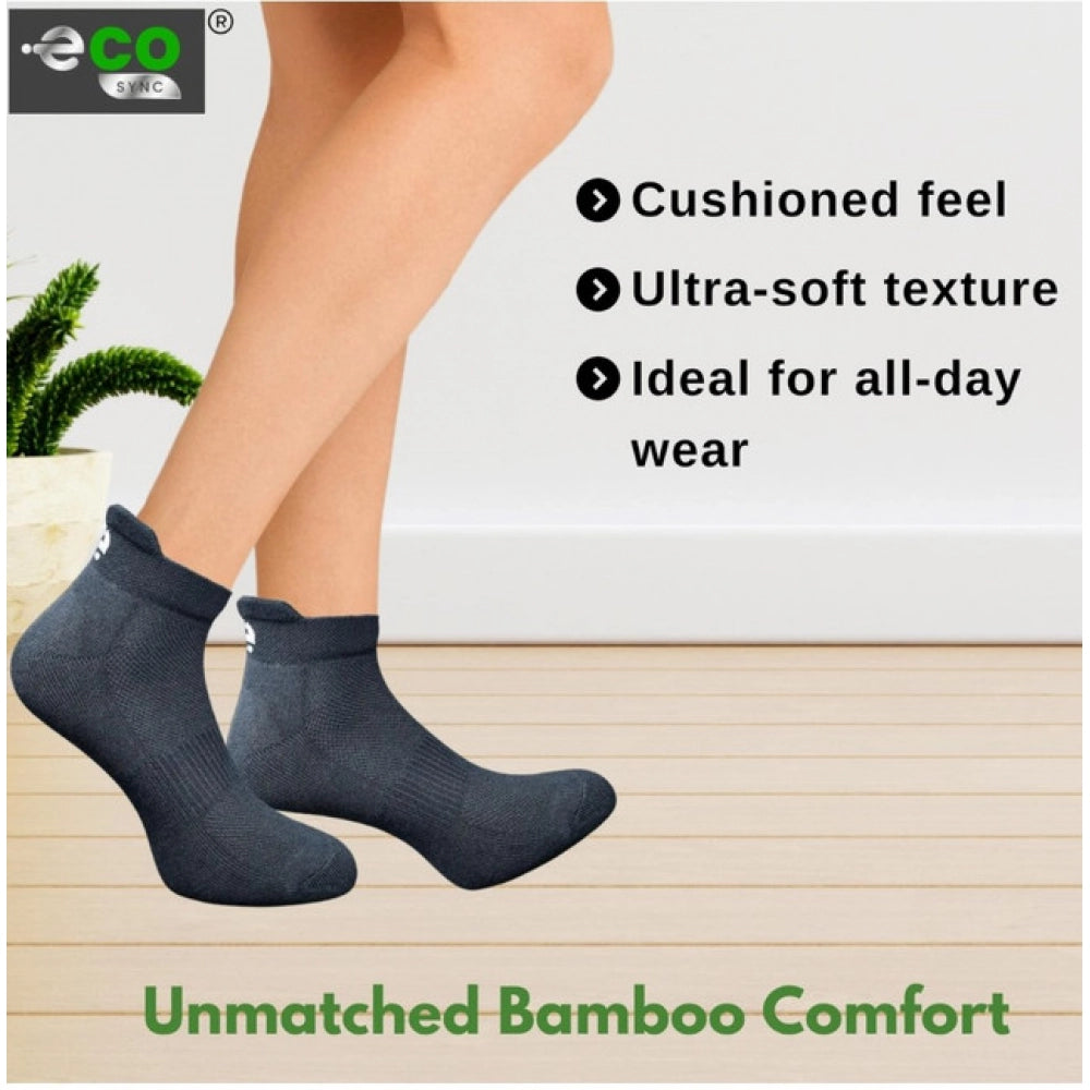 4_Pair Set Unisex Casual Cotton Printed Ankle Length Socks (Multicolor)