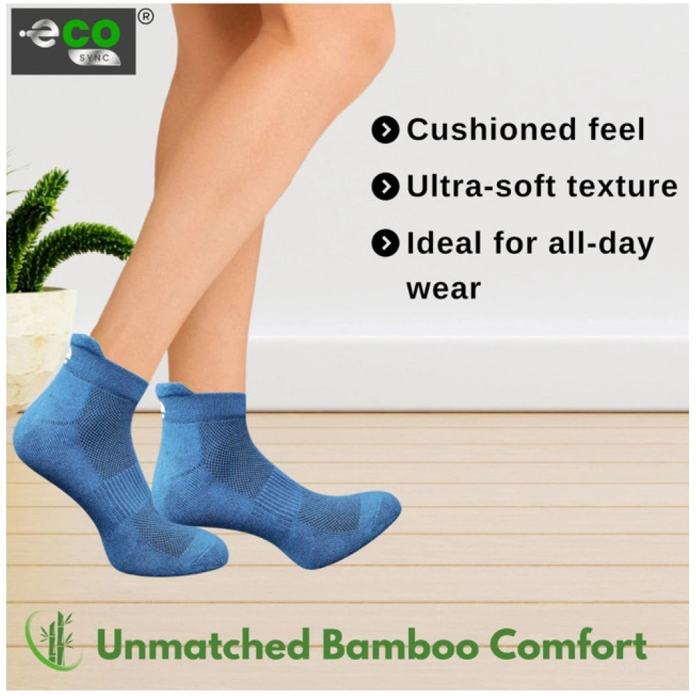 4_Pair Set Unisex Casual Cotton Printed Ankle Length Socks (Multicolor)