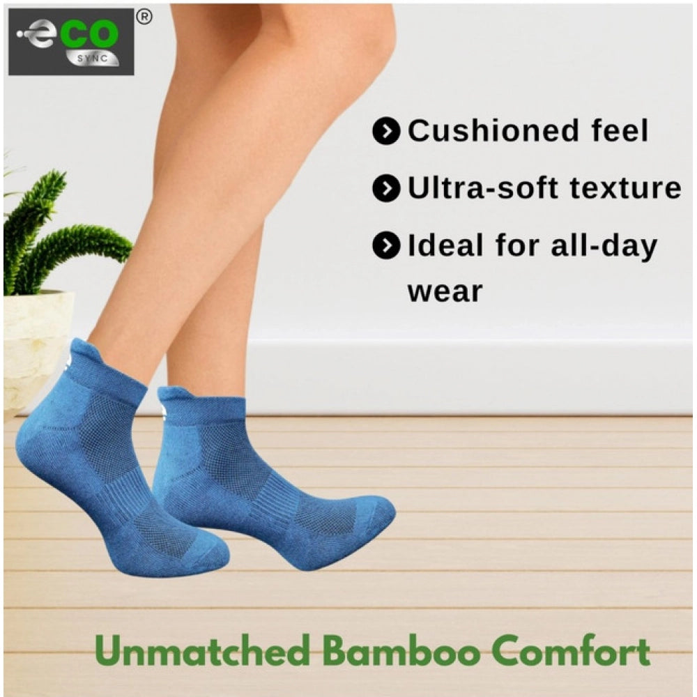 4_Pair Set Unisex Casual Cotton Printed Ankle Length Socks (Multicolor)