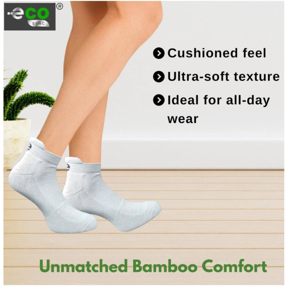 4_Pair Set Unisex Casual Cotton Printed Ankle Length Socks (Multicolor)