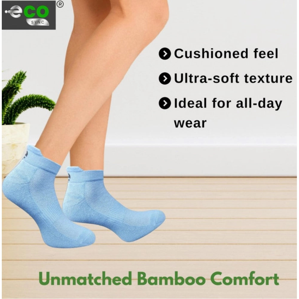 4_Pair Set Unisex Casual Cotton Printed Ankle Length Socks (Multicolor)