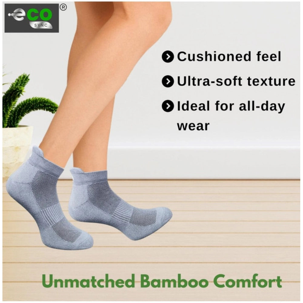 4_Pair Set Unisex Casual Cotton Printed Ankle Length Socks (Multicolor)