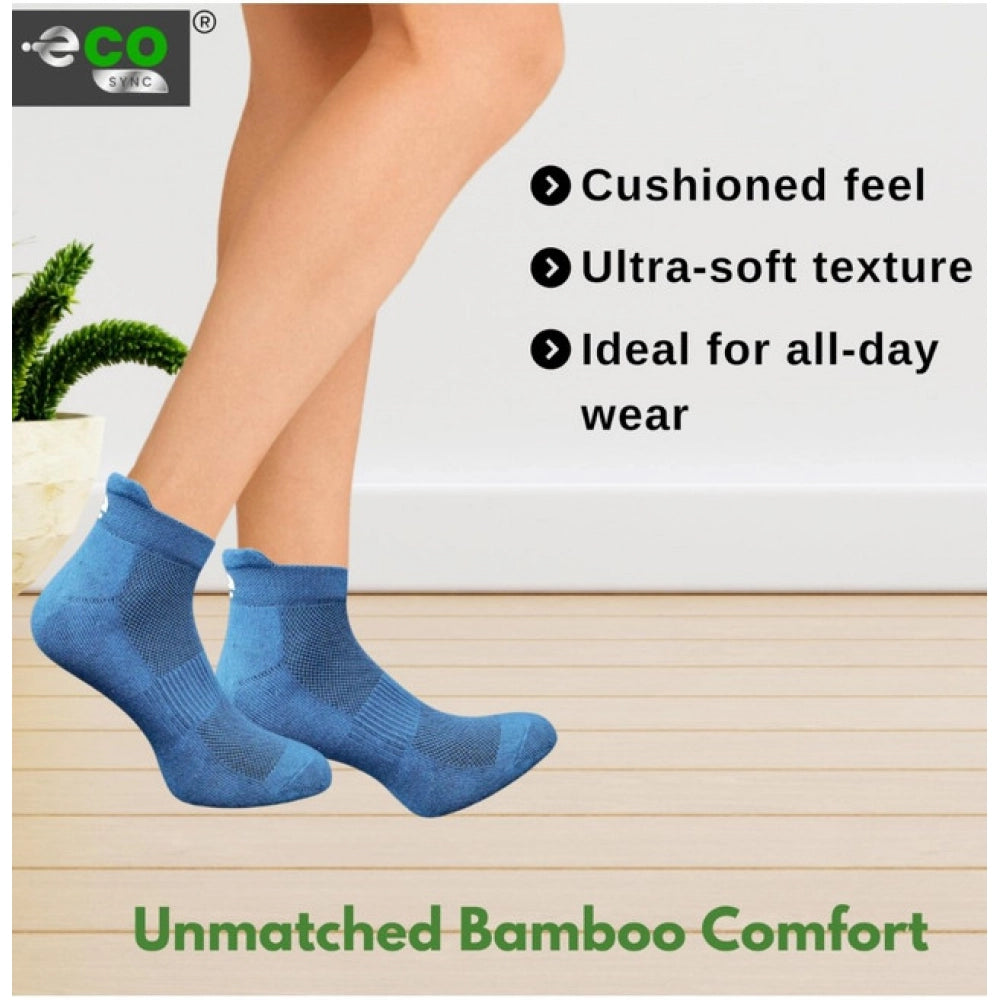 4_Pair Set Unisex Casual Cotton Printed Ankle Length Socks (Multicolor)