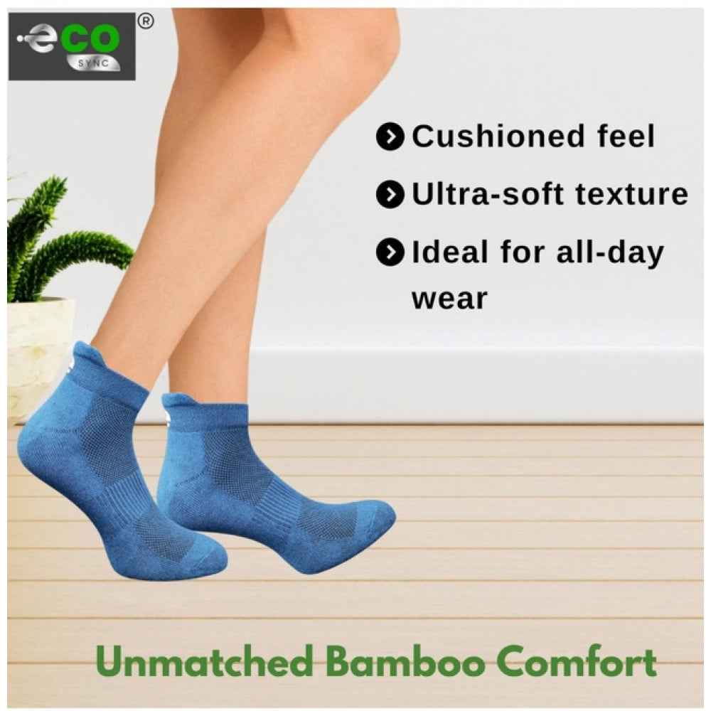 4_Pair Set Unisex Casual Cotton Printed Ankle Length Socks (Multicolor)