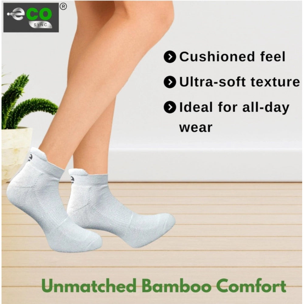 4_Pair Set Unisex Casual Cotton Printed Ankle Length Socks (Multicolor)