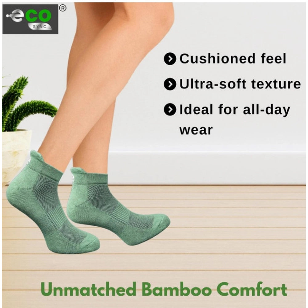 4_Pair Set Unisex Casual Cotton Printed Ankle Length Socks (Multicolor)