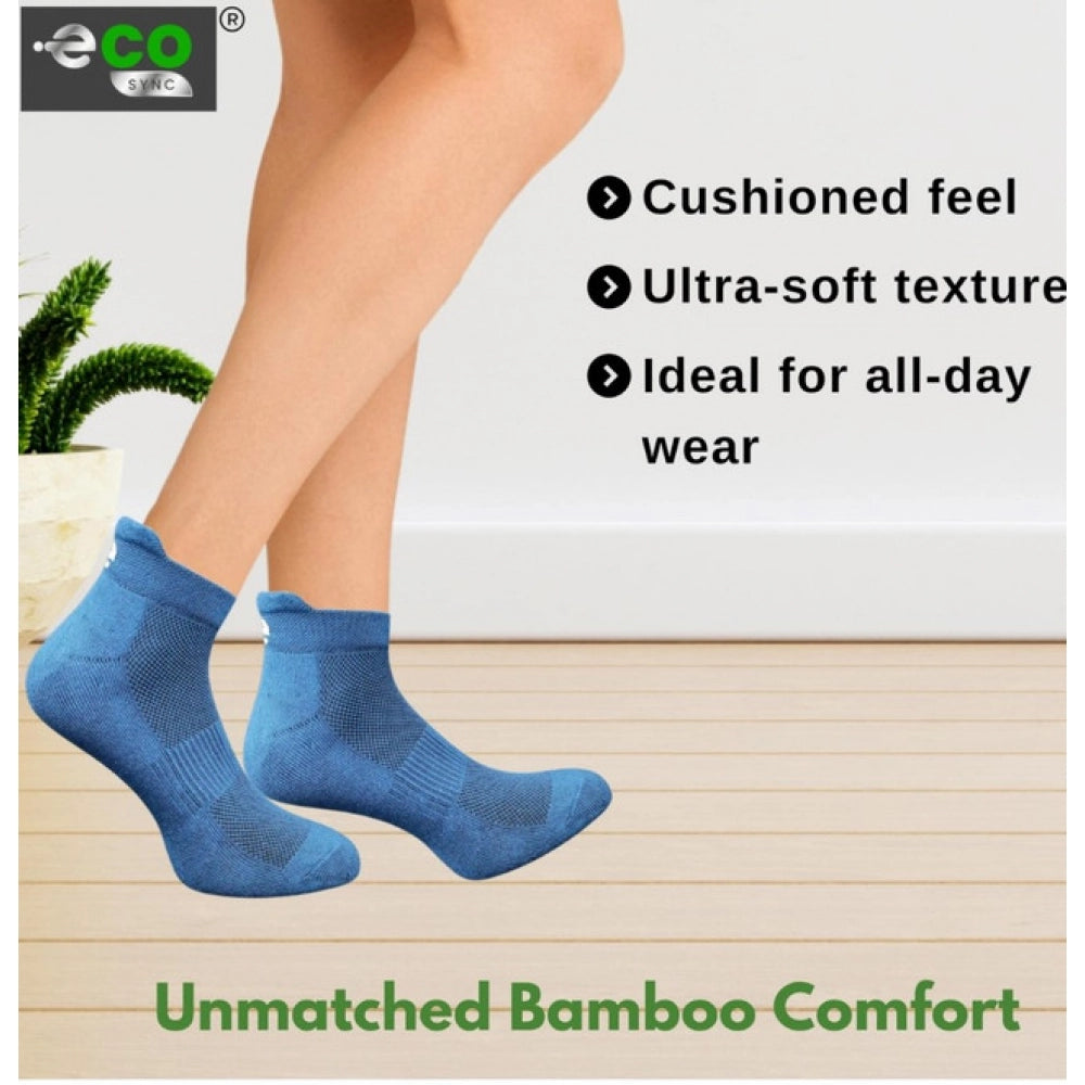 4_Pair Set Unisex Casual Cotton Printed Ankle Length Socks (Multicolor)