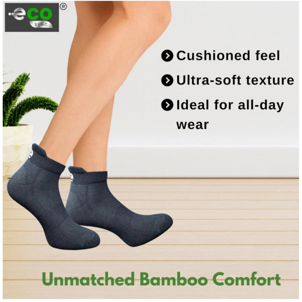 4_Pair Set Unisex Casual Cotton Printed Ankle Length Socks (Multicolor)