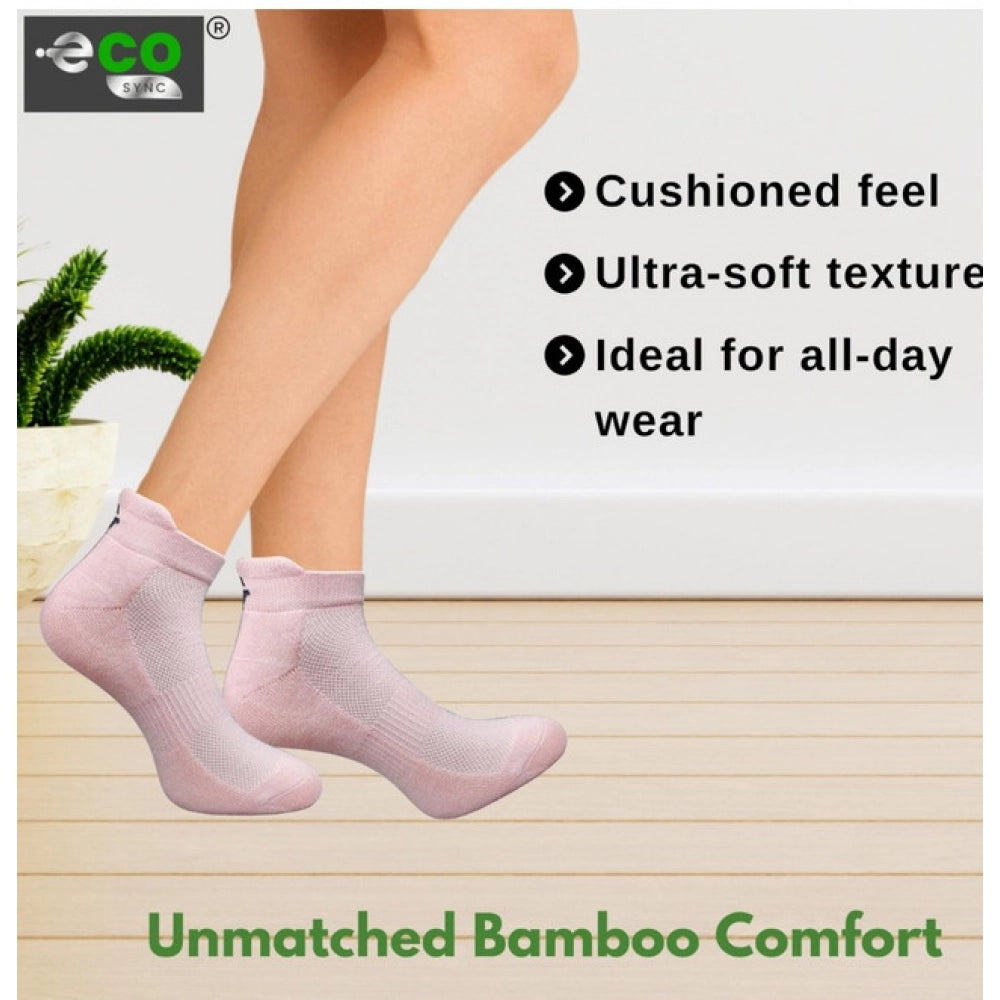 4_Pair Set Unisex Casual Cotton Printed Ankle Length Socks (Multicolor)