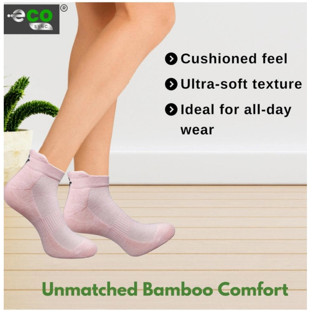 4_Pair Set Unisex Casual Cotton Printed Ankle Length Socks (Multicolor)