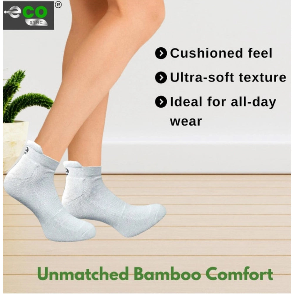 4_Pair Set Unisex Casual Cotton Printed Ankle Length Socks (Multicolor)