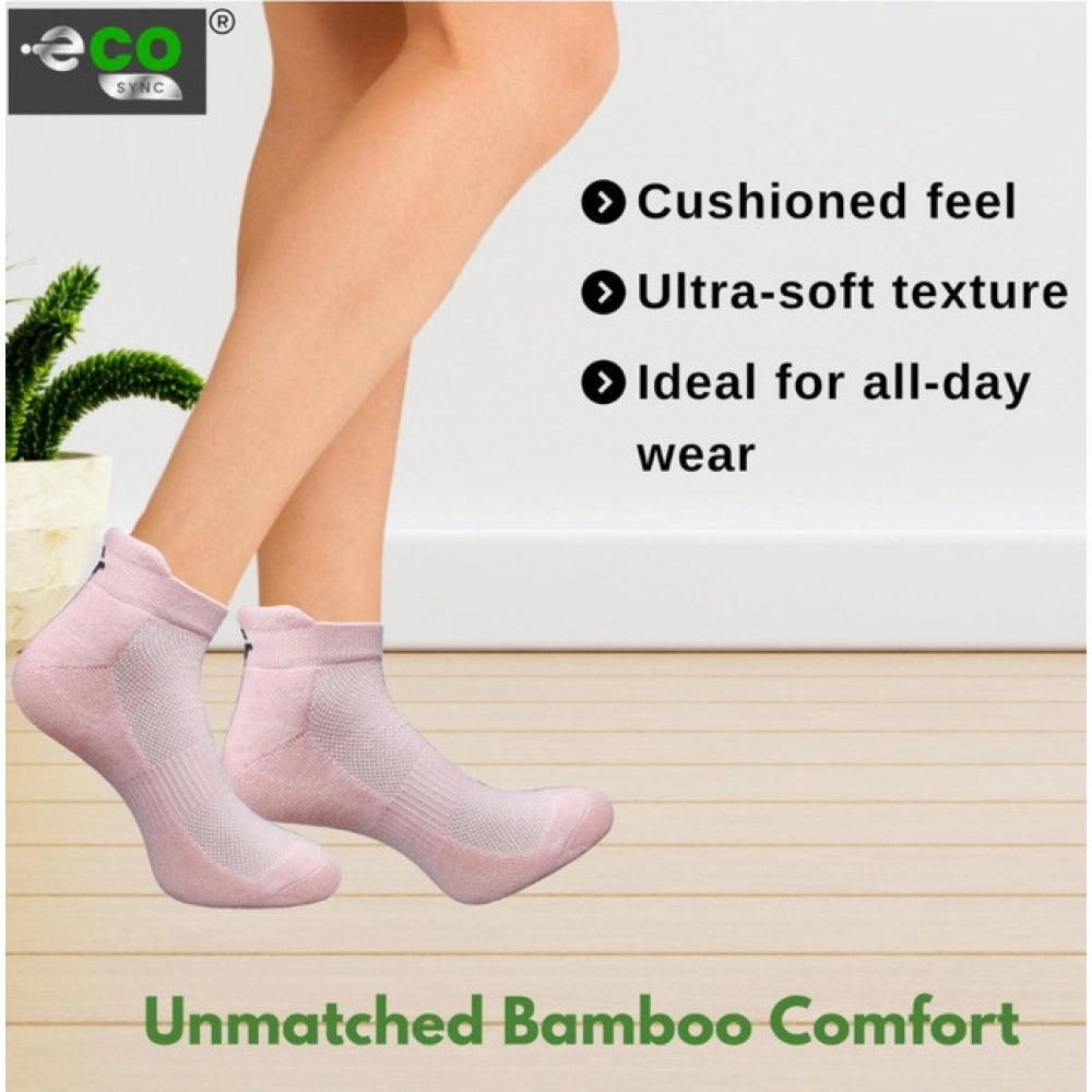 4_Pair Set Unisex Casual Cotton Printed Ankle Length Socks (Multicolor)