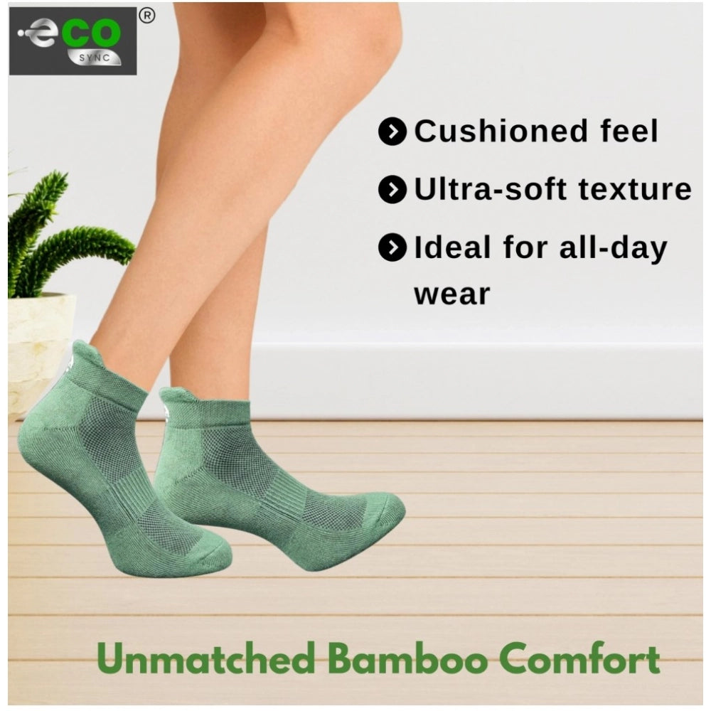 4_Pair Set Unisex Casual Cotton Printed Ankle Length Socks (Multicolor)