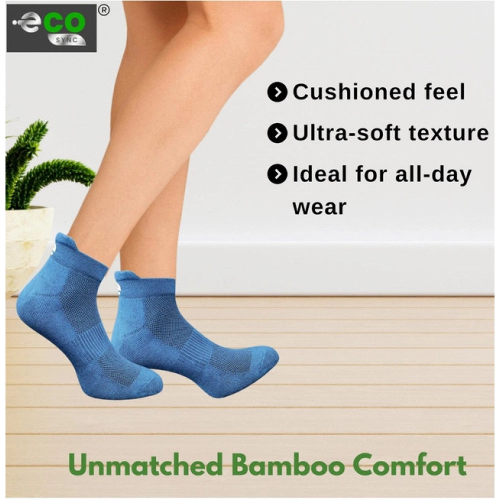 4_Pair Set Unisex Casual Cotton Printed Ankle Length Socks (Multicolor)