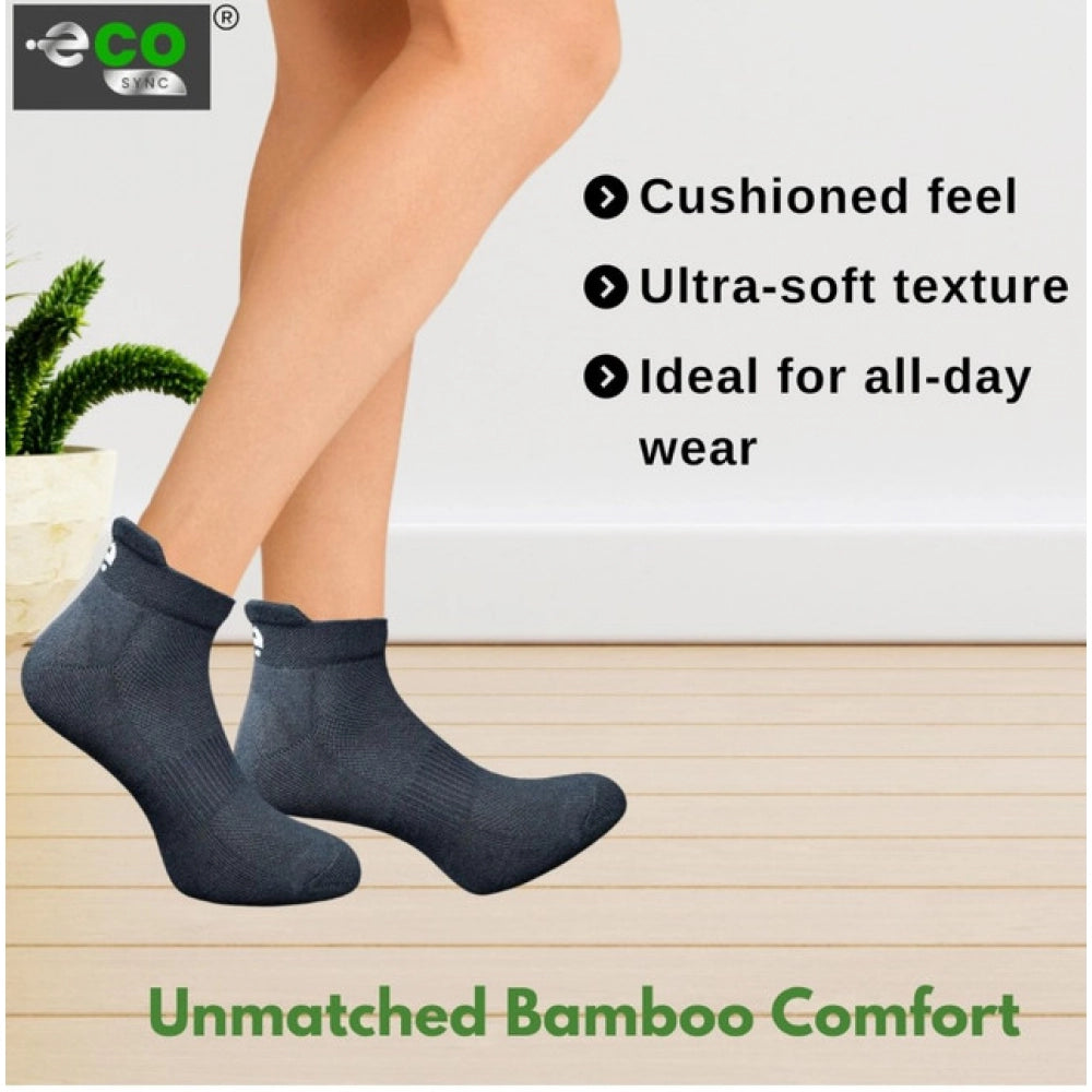 4_Pair Set Unisex Casual Cotton Printed Ankle Length Socks (Multicolor)