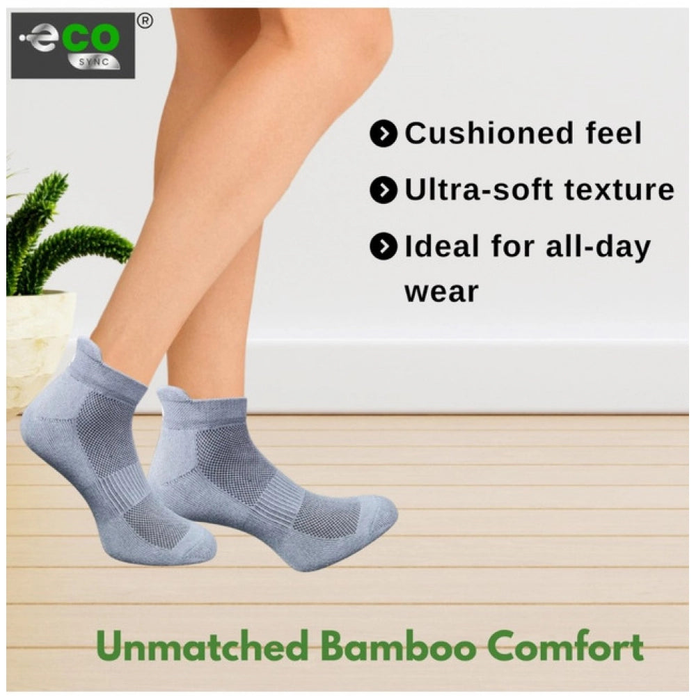 4_Pair Set Unisex Casual Cotton Printed Ankle Length Socks (Multicolor)