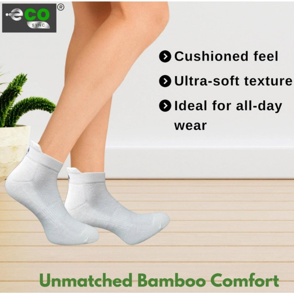 4_Pair Set Unisex Casual Cotton Printed Ankle Length Socks (Multicolor)