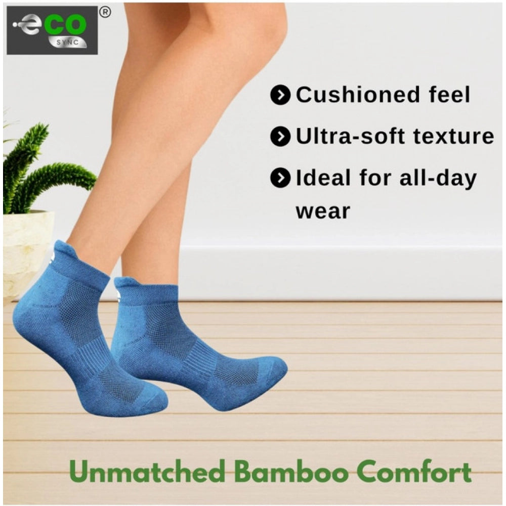 4_Pair Set Unisex Casual Cotton Printed Ankle Length Socks (Multicolor)