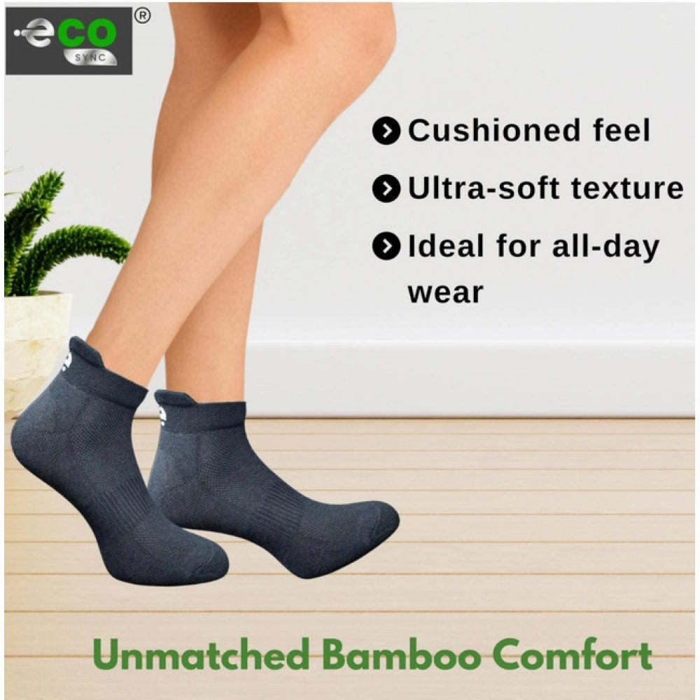 4_Pair Set Unisex Casual Cotton Printed Ankle Length Socks (Multicolor)