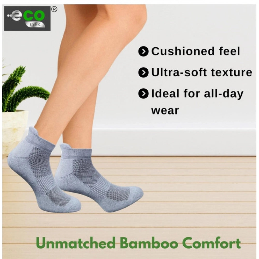 4_Pair Set Unisex Casual Cotton Printed Ankle Length Socks (Multicolor)