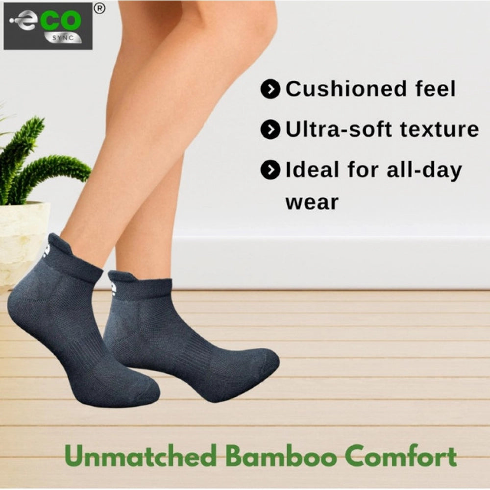 4_Pair Set Unisex Casual Cotton Printed Ankle Length Socks (Multicolor)