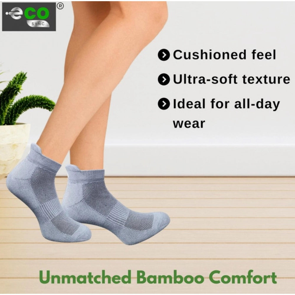 4_Pair Set Unisex Casual Cotton Printed Ankle Length Socks (Multicolor)