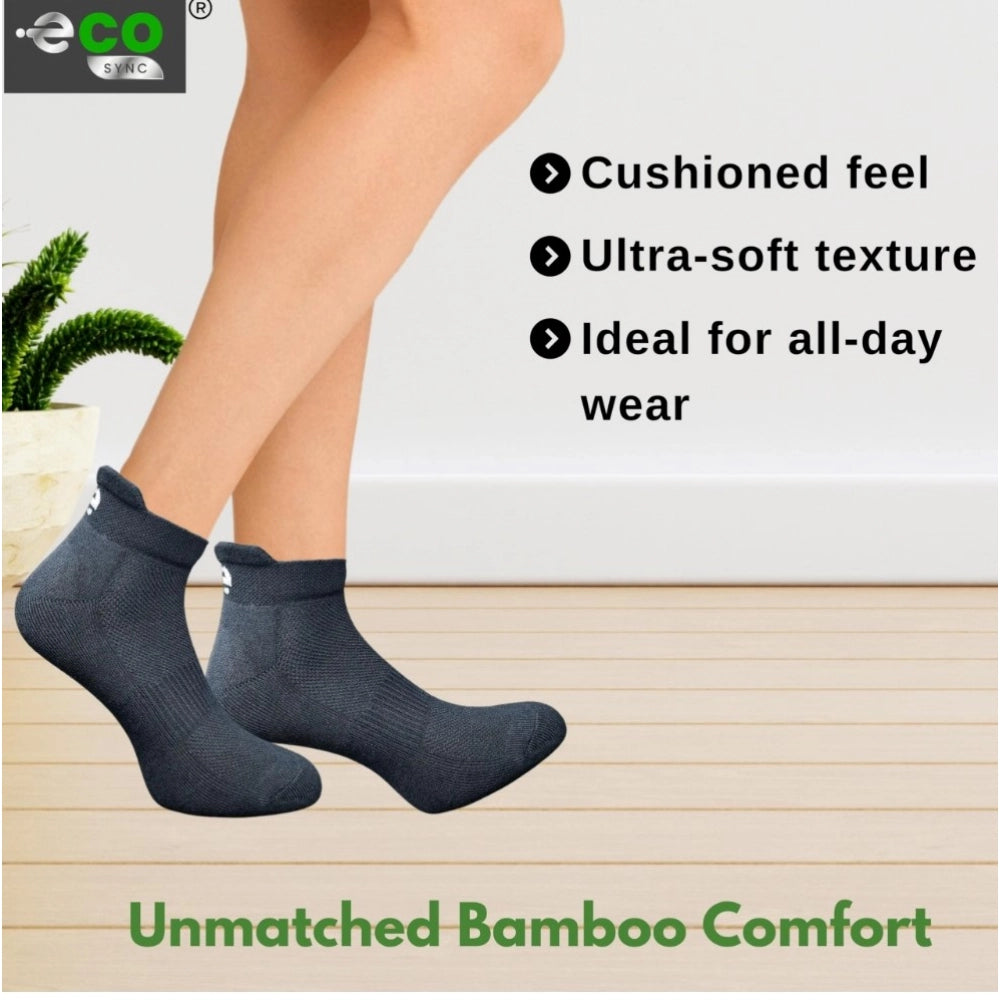 4_Pair Set Unisex Casual Cotton Printed Ankle Length Socks (Multicolor)