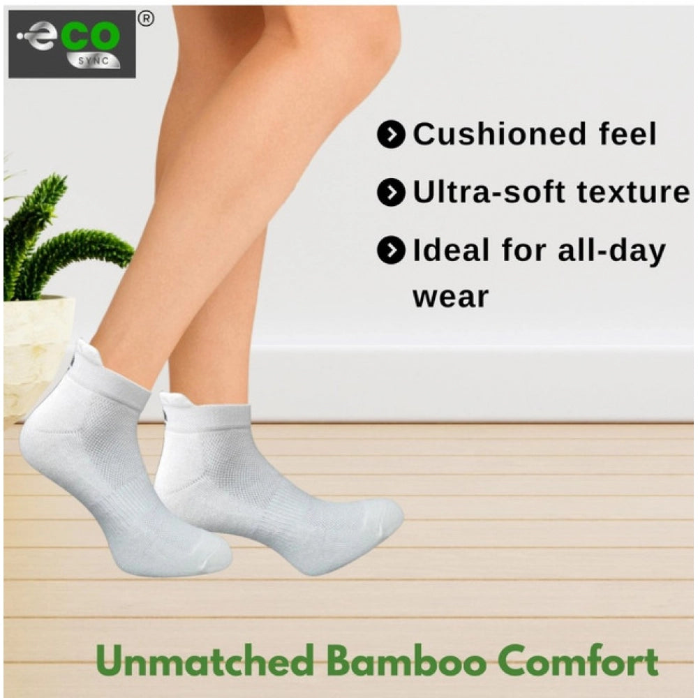 4_Pair Set Unisex Casual Cotton Printed Ankle Length Socks (Multicolor)