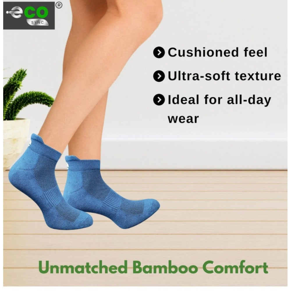 4_Pair Set Unisex Casual Cotton Printed Ankle Length Socks (Multicolor)