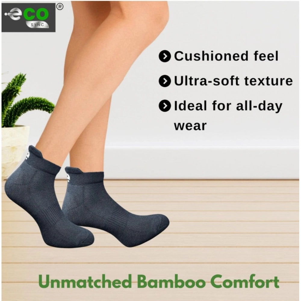 4_Pair Set Unisex Casual Cotton Printed Ankle Length Socks (Multicolor)