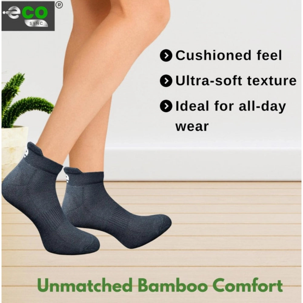 4_Pair Set Unisex Casual Cotton Printed Ankle Length Socks (Multicolor)