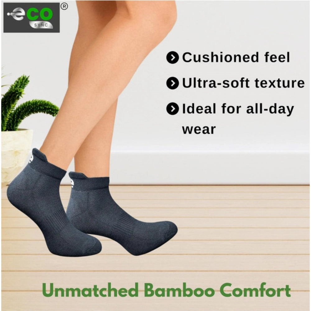 4_Pair Set Unisex Casual Cotton Printed Ankle Length Socks (Multicolor)