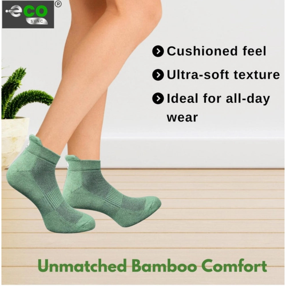 4_Pair Set Unisex Casual Cotton Printed Ankle Length Socks (Multicolor)