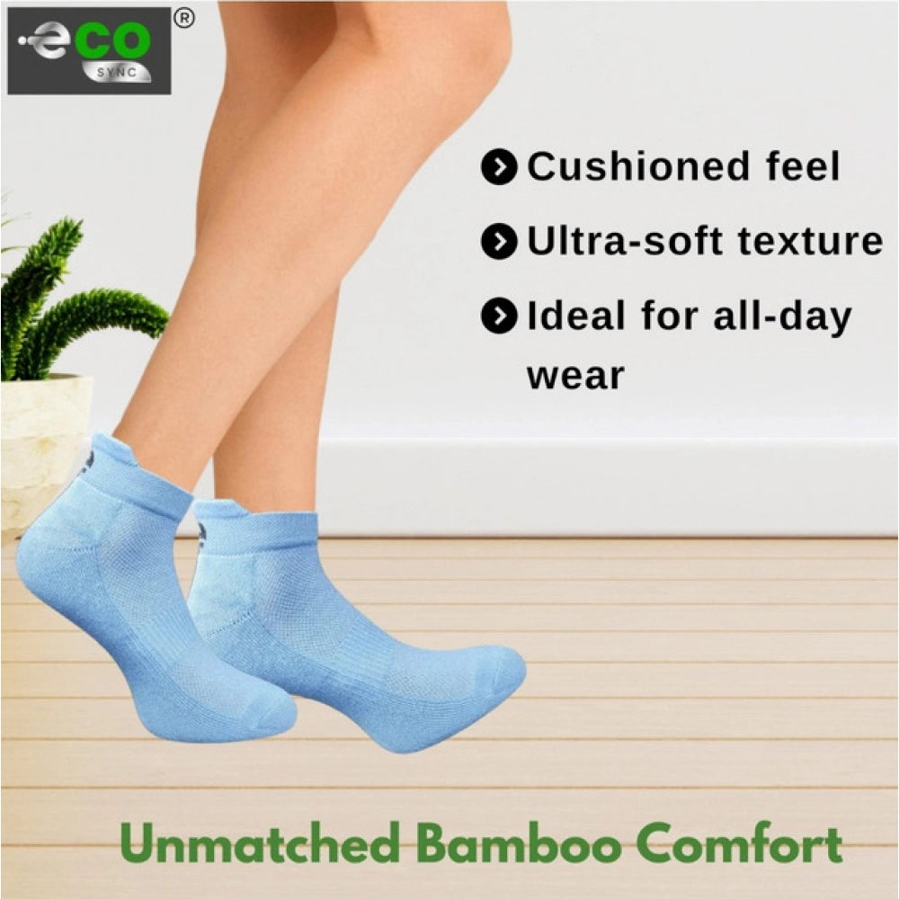 4_Pair Set Unisex Casual Cotton Printed Ankle Length Socks (Multicolor)